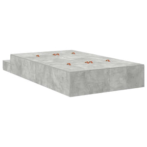 Struttura letto con contenitore con cassetto Grigio cemento 3335632