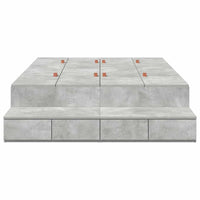 Struttura letto con contenitore con cassetto Grigio cemento 3335632