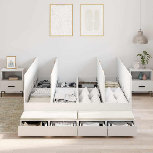 Struttura letto con contenitore Bianco 236.5 x 150 x 31.5 cm 3335645