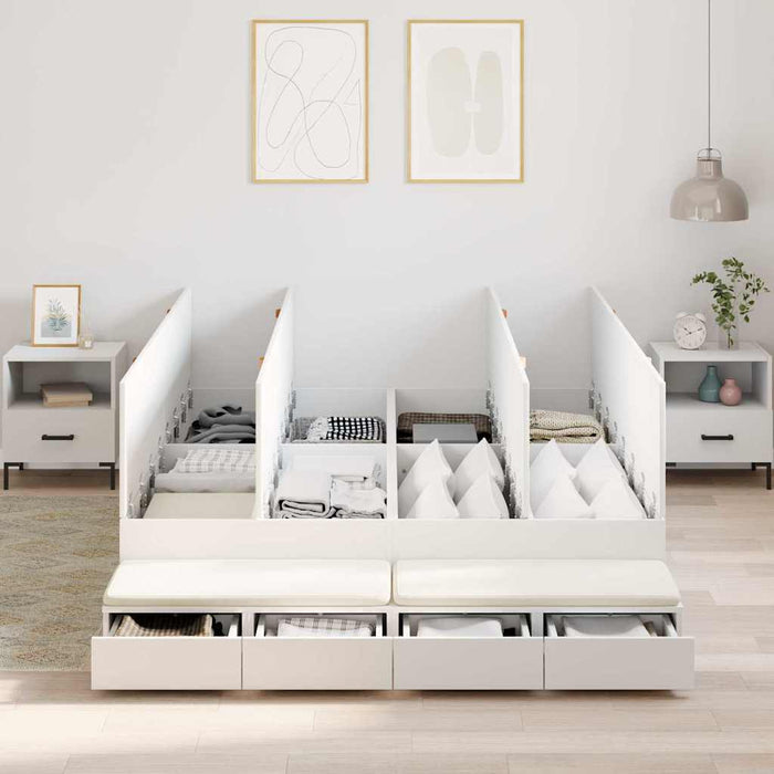 Struttura letto con contenitore Bianco 236.5 x 150 x 31.5 cm 3335645