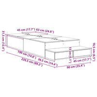 Struttura letto con contenitore Bianco 226.5 x 90 x 31.5 cm 3335669