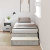 Struttura letto con contenitore con cassetto Grigio cemento 3335672