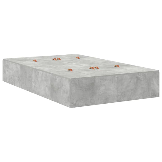 Struttura letto con contenitore con cassetto Grigio cemento 3335688