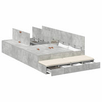Struttura letto con contenitore con cassetto Grigio cemento 3335688