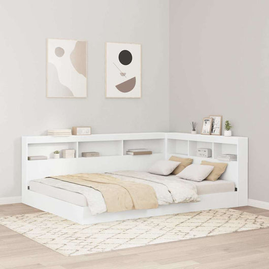 vidaXL Letto Libreria Bianco 140 x 200 cm Legno multistrato