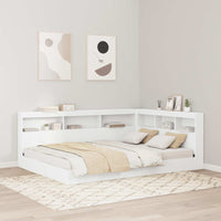 Letto Libreria Bianco 140 x 200 cm Legno multistrato 3335729