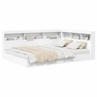 vidaXL Letto Libreria Bianco 140 x 200 cm Legno multistrato