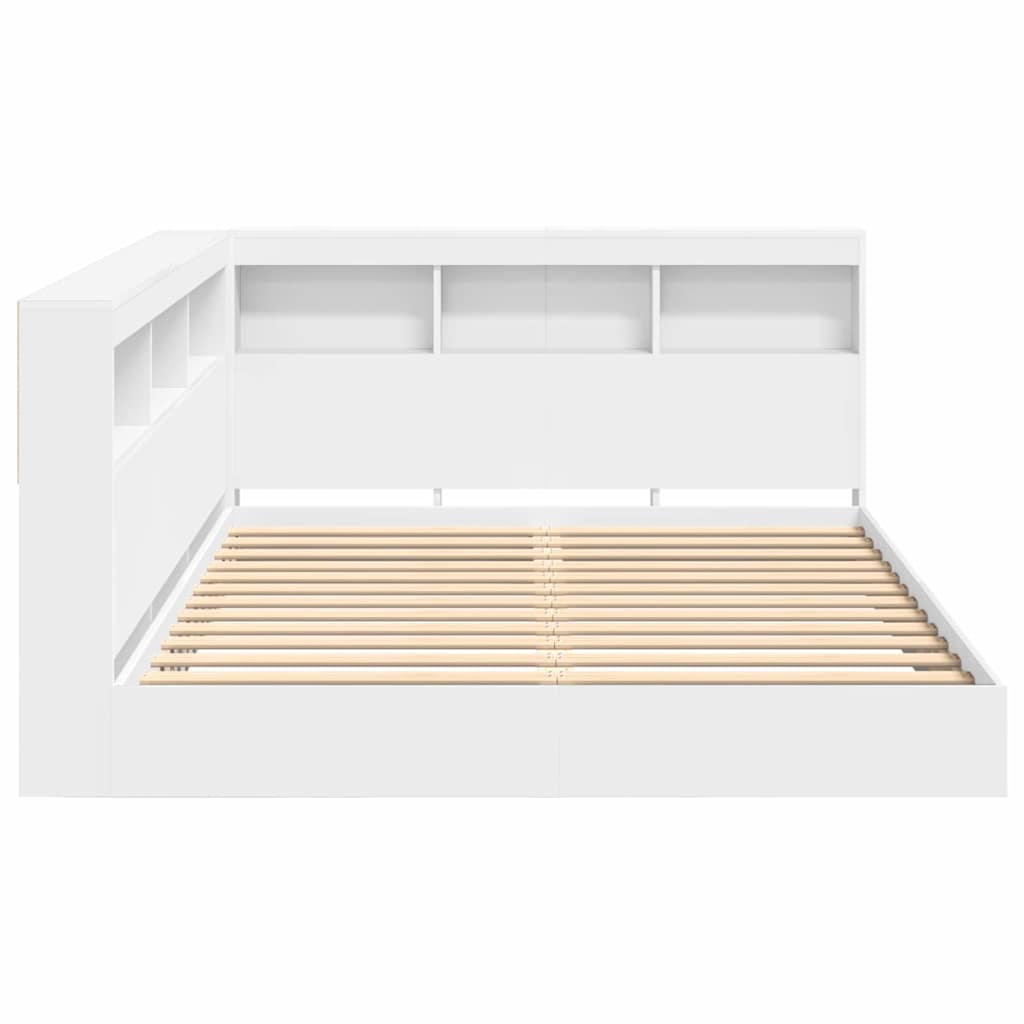 vidaXL Letto Libreria Bianco 140 x 200 cm Legno multistrato