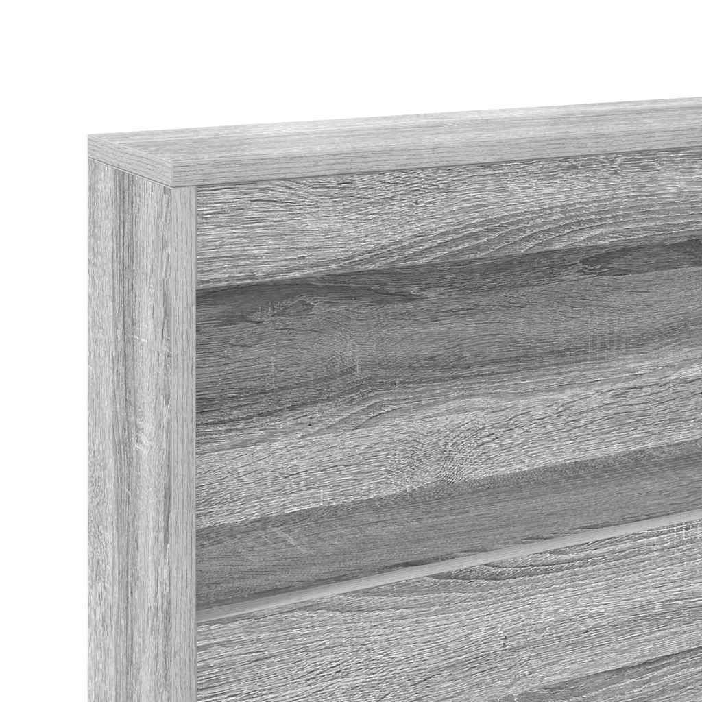 Letto Libreria Grigio sonoma 140 x 200 cm Legno multistrato 3335733