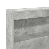 vidaXL Letto Libreria Grigio cemento 160 x 200 cm Legno multistrato