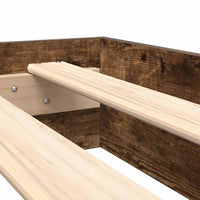 vidaXL Letto Libreria Rovere fumo 160 x 200 cm Legno multistrato