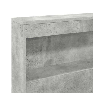 vidaXL Letto Libreria Grigio cemento 180 x 200 cm Legno multistrato