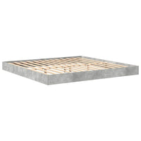 vidaXL Letto Libreria Grigio cemento 180 x 200 cm Legno multistrato