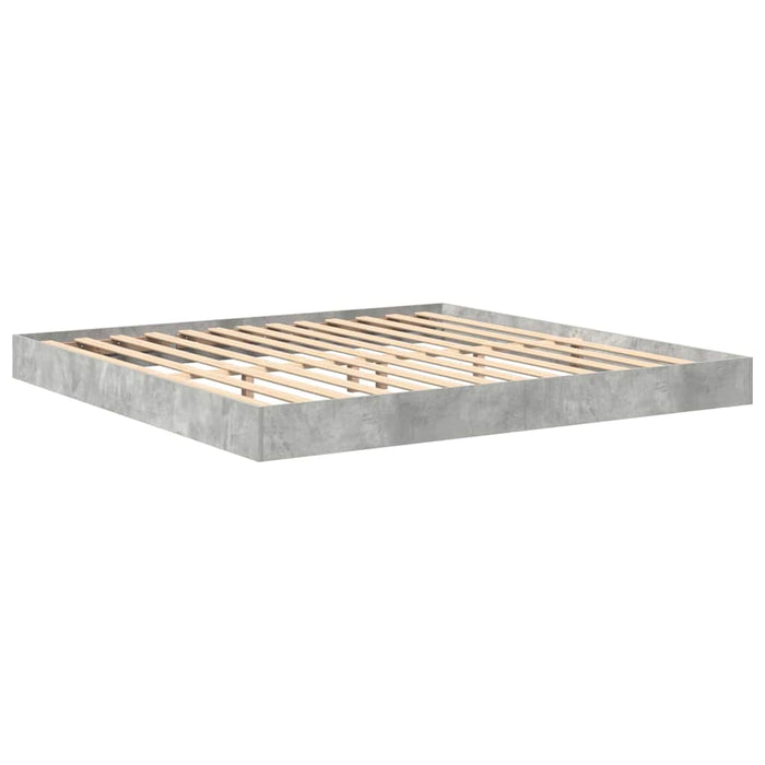 vidaXL Letto Libreria Grigio cemento 180 x 200 cm Legno multistrato