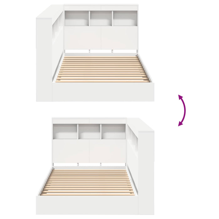 Letto Libreria Bianco 75 x 190 cm Legno multistrato 3335754