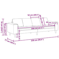 Set di divani Grigio chiaro Tessuto 3335081