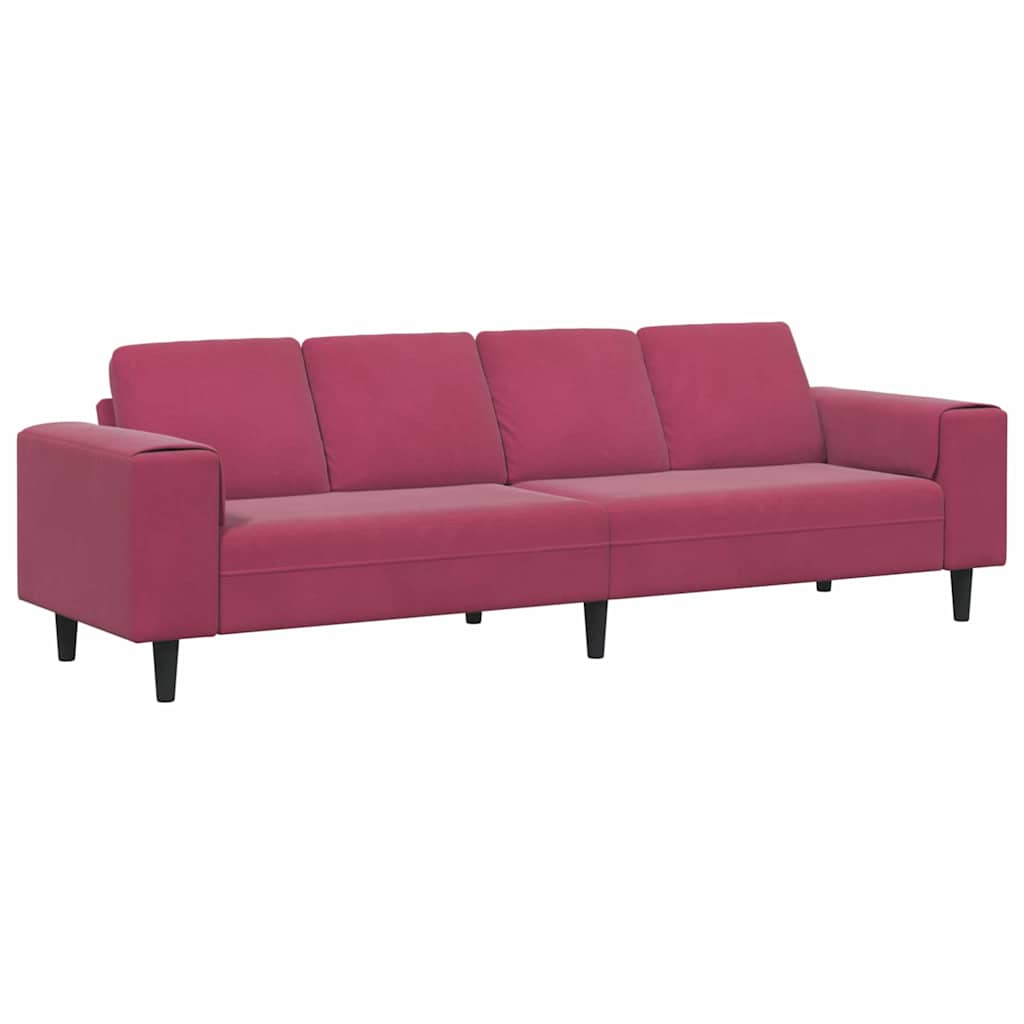 Set di divani Rosso vino Velluto 3335095