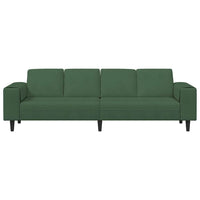 Divano in tessuto Verde Scuro 208 cm Tessuto in velluto a coste