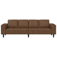 Set di divani Marrone Pelle scamosciata sintetica