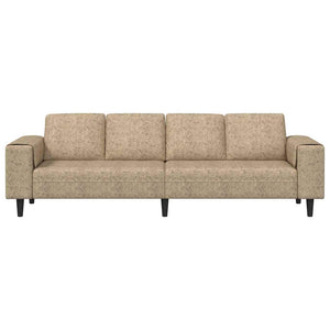 Set di divani Grigio chiaro Pelle scamosciata sintetica