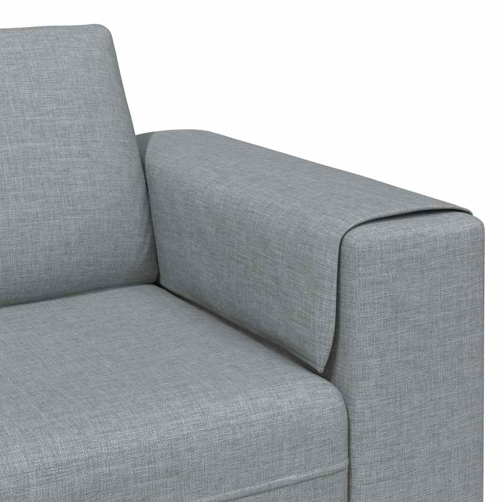 Set di divani 3 pcs Grigio chiaro Tessuto
