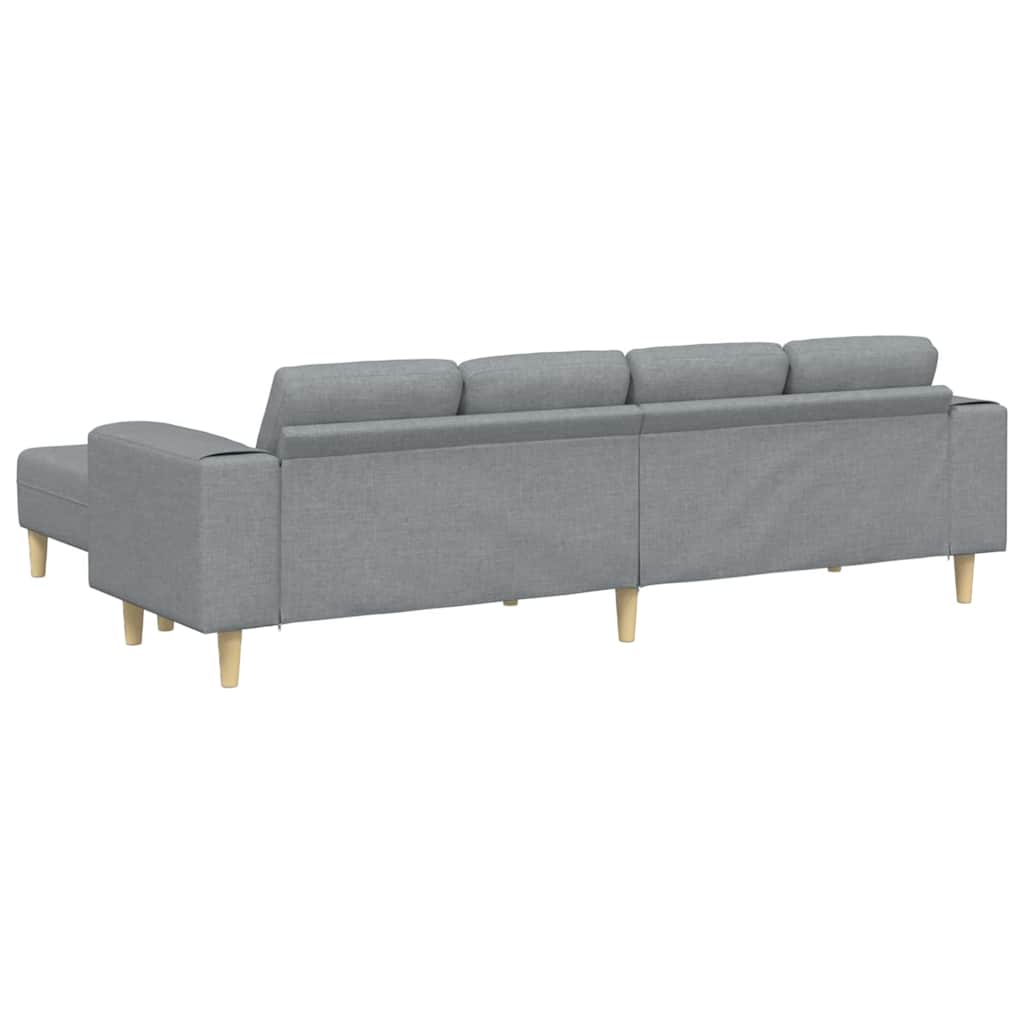 Set di divani 3 pcs Grigio chiaro Tessuto
