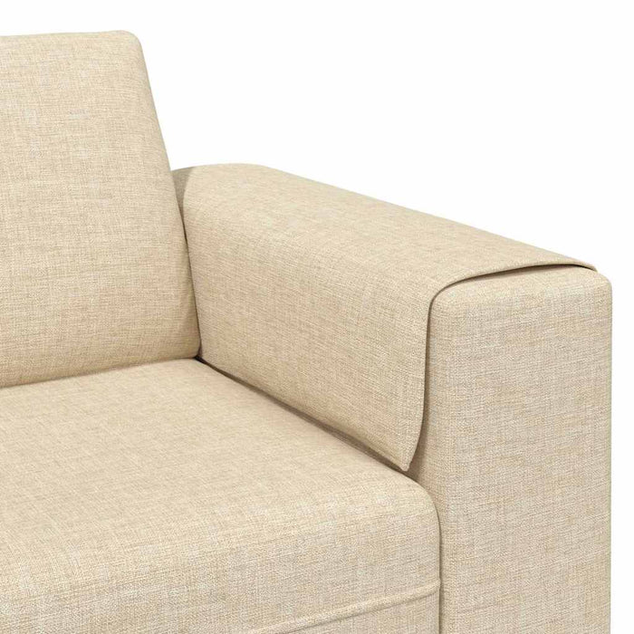 Set di divani 3 pcs Crema Tessuto