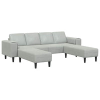 Set di divani 3 pcs Grigio chiaro Velluto