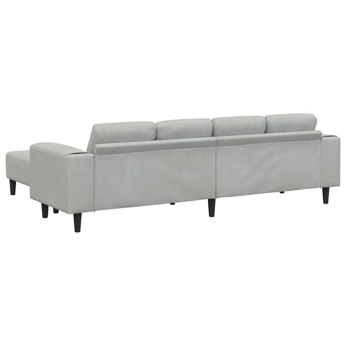 Set di divani 3 pcs Grigio chiaro Velluto