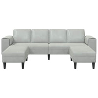Set di divani 3 pcs Grigio chiaro Velluto