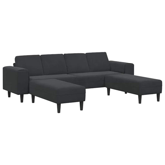 Set di divani 3 pcs Nero Velluto