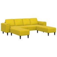 Set di divani 3 pcs Giallo Velluto