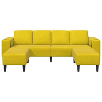 Set di divani 3 pcs Giallo Velluto