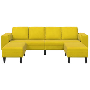 Set di divani 3 pcs Giallo Velluto