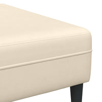 Divano in tessuto con cuscino Crema 208 cm Tessuto in velluto a coste