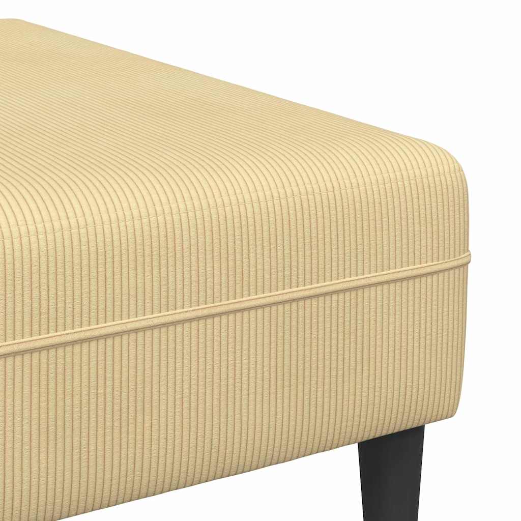 Divano in tessuto con cuscino Grigio Verde Tessuto in velluto a coste