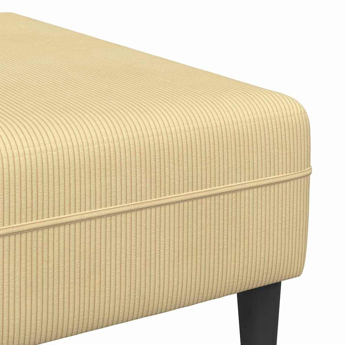 Divano in tessuto con cuscino Grigio Verde Tessuto in velluto a coste