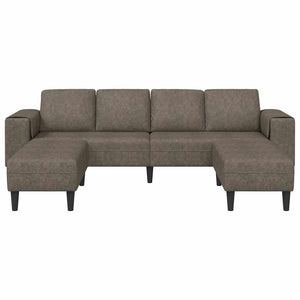 Set di divani 3 pcs Grigio scuro Pelle scamosciata sintetica