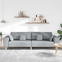 Divano in tessuto con cuscino Grigio chiaro 208 cm Tessuto