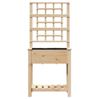 Vaso da giardino-Fioriera da Esterno-Contenitore per Piante Beige 71 x 38 x 152 cm Legno di Abete Massello