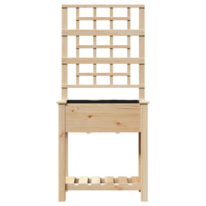 Vaso da giardino-Fioriera da Esterno-Contenitore per Piante Beige 71 x 38 x 152 cm Legno di Abete Massello