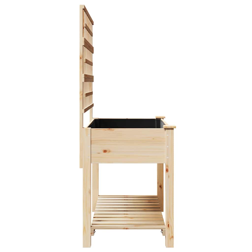 Vaso da giardino con lo scaffale-Fioriera con Mensola Esterno-Contenitore per Piante Beige 115 x 60,5 x 153 cm