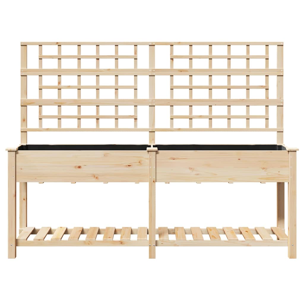 Vaso da giardino con lo scaffale Beige 203.5 x 54 x 152.5 cm 42006573