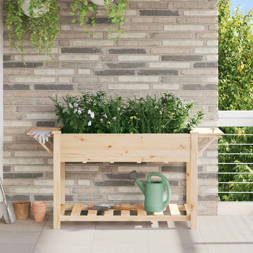 Vaso da giardino con lo scaffale Beige 155 x 59 x 76.5 cm 42006575