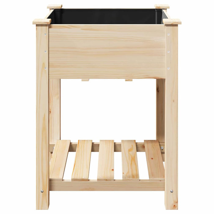 Vaso da giardino con lo scaffale Beige 60.5 x 60 x 76.5 cm 42006577