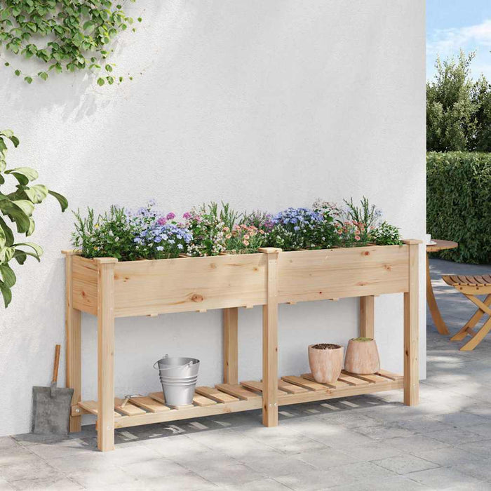 Vaso da giardino con lo scaffale Beige 161.5 x 45 x 76.5 cm 42006581