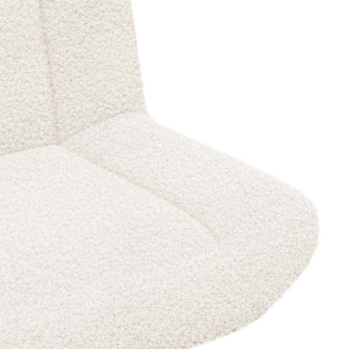 vidaXL Sedia girevole Crema 63 x 75 x 76 cm Tessuto