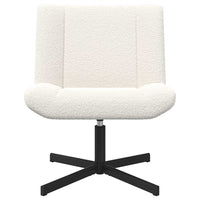 vidaXL Sedia girevole Crema 63 x 75 x 76 cm Tessuto