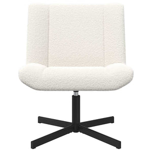 vidaXL Sedia girevole Crema 63 x 75 x 76 cm Tessuto