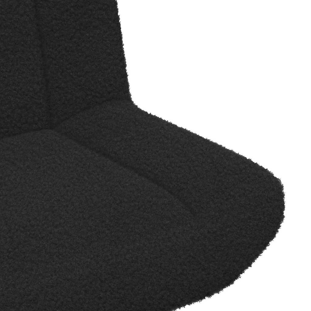 Sedia girevole Nero 63 x 75 x 76 cm Pelle di Pecora 42007338